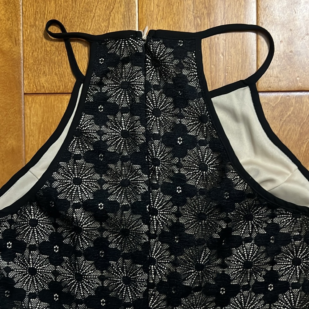 Bleuh Ciel Black Floral Lace Halter Romper Women’s Small Whimsigoth GNO Y2K - Picture 10 of 11